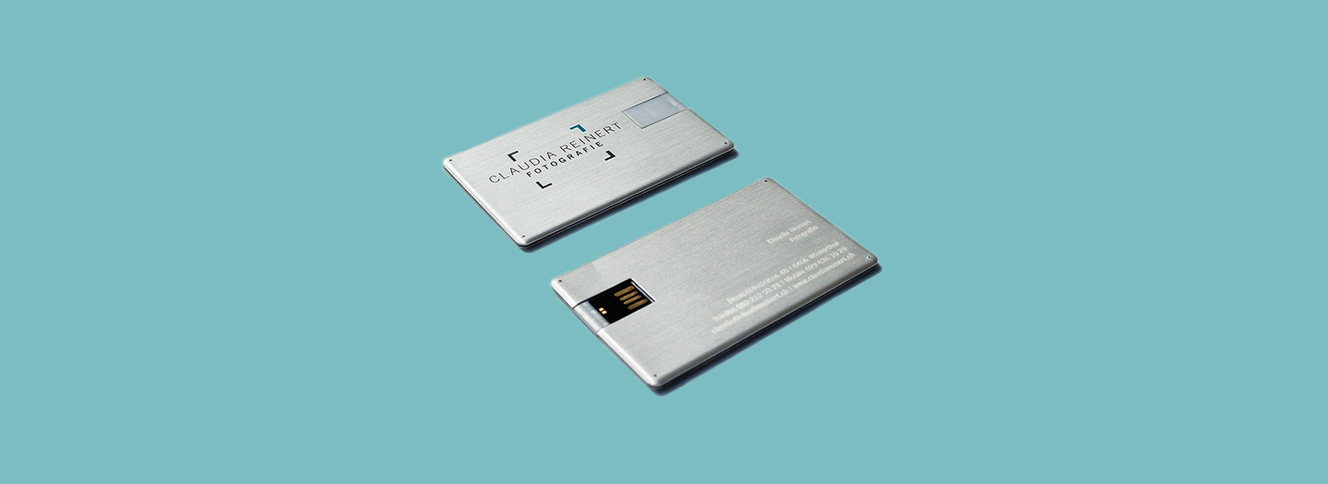 Corporate Design: USB Stick Vorder-und Rückseite