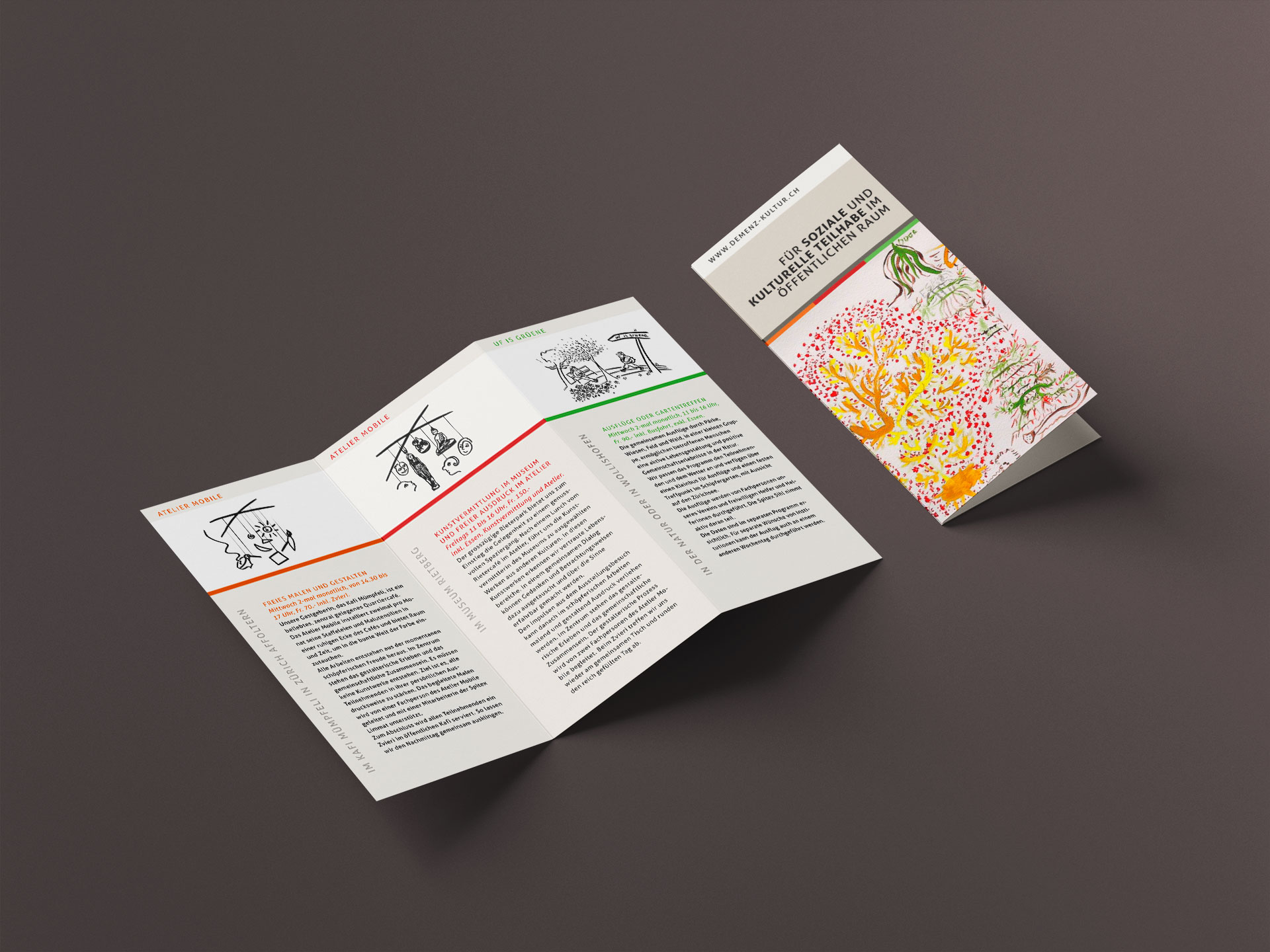 Demenzsensibles Webdesign: Treffpunkt Demenz und Kultur – Image-Flyer