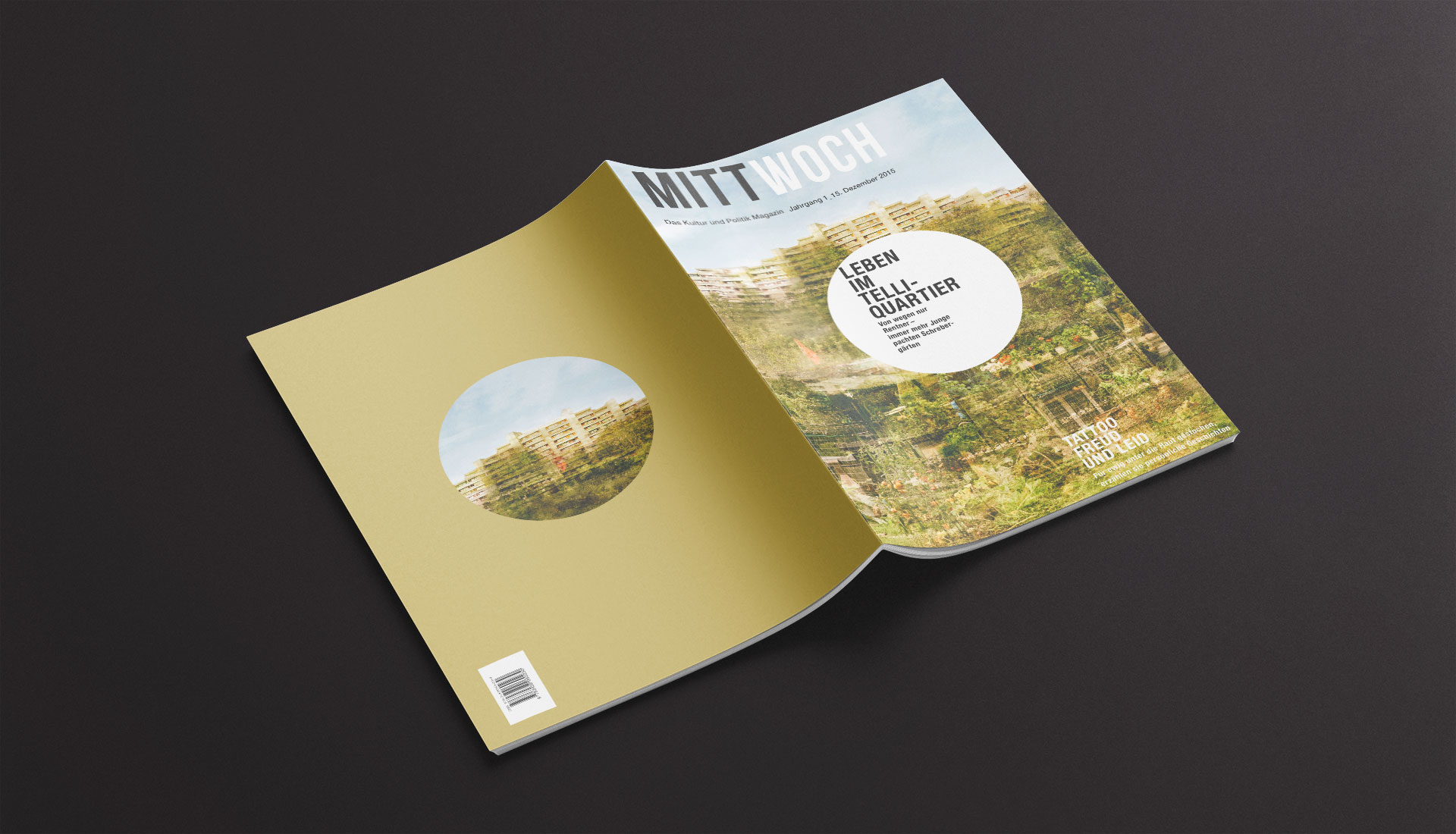 Magazin Mittwoch Konzept und Gestaltung Vorder und Rückseite