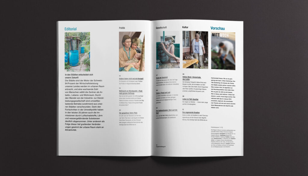 magazin-mittwoch-konzept-und-gestaltung1 Magazin «Mittwoch» Konzept und Gestaltung Doppelseite Innen